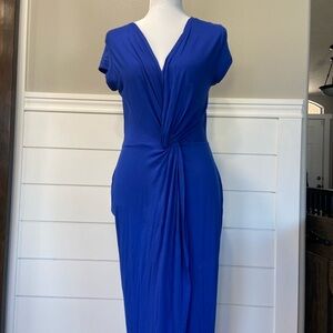 Rolla Coster Cobalt Blue Gathered Midi Dress